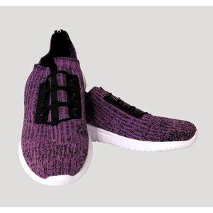 Tiosebon Slip-On Walking Sneakers Size 43 11 Purple Lightweight Stretch Comfort